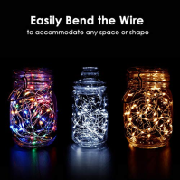 BROTOU 15 Pack LED Fairy Lights Battery, 2M 20 Mini LED Fairy Lights Indoor Outdoor DIY Small Micro Fairy Lights with Battery Wa